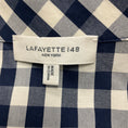 Load image into Gallery viewer, Lafayette 148 New York Navy Blue / White Gingham Check Button Front Midi Dress