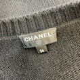 Load image into Gallery viewer, Chanel Black Pearl Embellished Short Sleeved Cashmere Knit Sweater