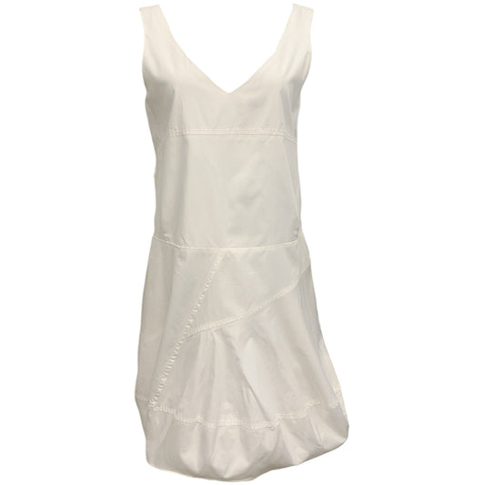 Chloe White Cotton Silk Sleeveless Dress