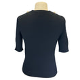 Load image into Gallery viewer, Chanel Black Pearl Embellished Short Sleeved Cashmere Knit Sweater