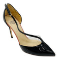 Load image into Gallery viewer, Francesco Russo Black Patent Leather and Lucite Pumps