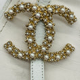 Load image into Gallery viewer, Chanel White Pearl Embellished Interlocking CC Logo Leather Ankle Strap Flat Thong Sandals