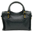 Load image into Gallery viewer, Balenciaga Grey Perforated Leather Mini City Bag
