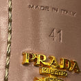 Load image into Gallery viewer, Prada Beige Leather Cork Heel Sandals with Stitching Detail