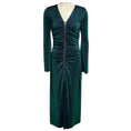 Load image into Gallery viewer, Sies Marjan Green Metallic Zip Front Midi Dress