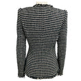 Load image into Gallery viewer, Alexander McQueen Navy Blue / Ivory Fringed Tweed Blazer