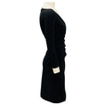 Load image into Gallery viewer, Chiara Boni La Petite Robe Black Long Sleeved V Neck Stretch Nylon Cocktail Dress