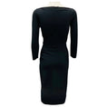 Load image into Gallery viewer, Chiara Boni La Petite Robe Black Long Sleeved V Neck Stretch Nylon Cocktail Dress