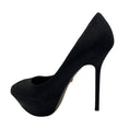 Load image into Gallery viewer, Sergio Rossi Black Embossed Leather Peep Toe Platform Pumps