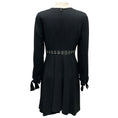 Load image into Gallery viewer, Proenza Schouler Black / Silver Hook Detail Long Sleeved Crepe Dress