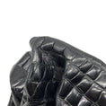 Load image into Gallery viewer, Valentino Black / Gold Hardware Studded Crocodile Skin Leather Satchel Handbag