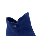Load image into Gallery viewer, Marino Fabiani Royal Blue Crystal Embellished Suede Booties