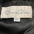 Load image into Gallery viewer, Oscar de la Renta Black Sequined Lace and Velvet Cocktail Dress