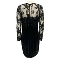 Load image into Gallery viewer, Oscar de la Renta Black Sequined Lace and Velvet Cocktail Dress