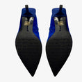 Load image into Gallery viewer, Marino Fabiani Royal Blue Crystal Embellished Suede Booties