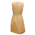 Load image into Gallery viewer, Akris Champagne Metallic Sleeveless Flared Silk Cocktail Dress