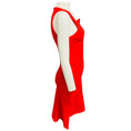 Load image into Gallery viewer, Givenchy Red Square Neck Sleeveless Fitted Stretch Knit High Low Mini Dress