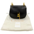 Load image into Gallery viewer, Chloe Black Leather Drew Small Saddle Bag