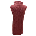 Load image into Gallery viewer, Lafayette 148 New York Burgundy Turtleneck Sleeveless Cable Knit Cashmere Sweater