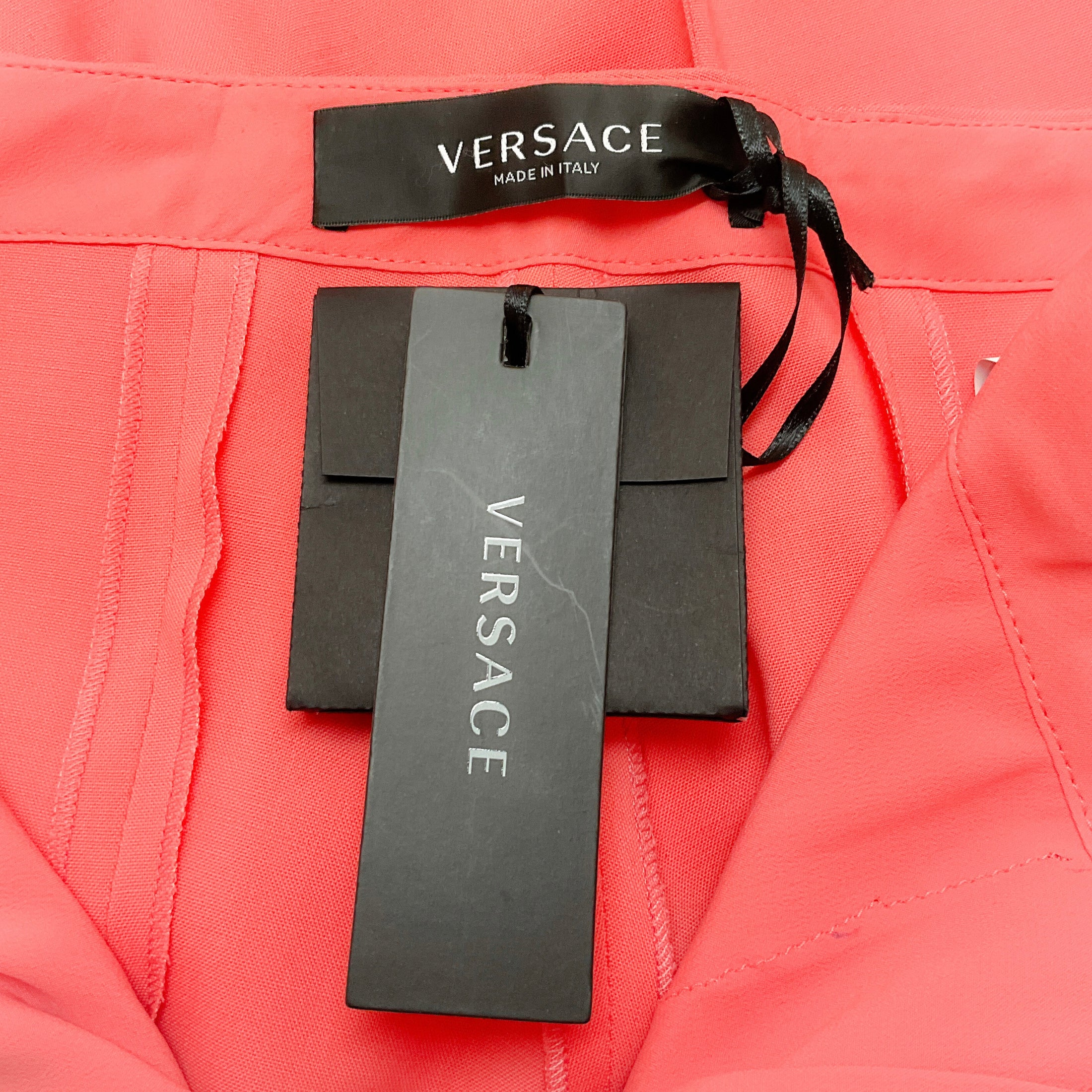 Versace Coral Wool Medusa Pants