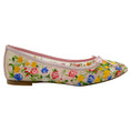 Load image into Gallery viewer, Manolo Blahnik Pink Multi Floral Mesh Verdino Verona Flats