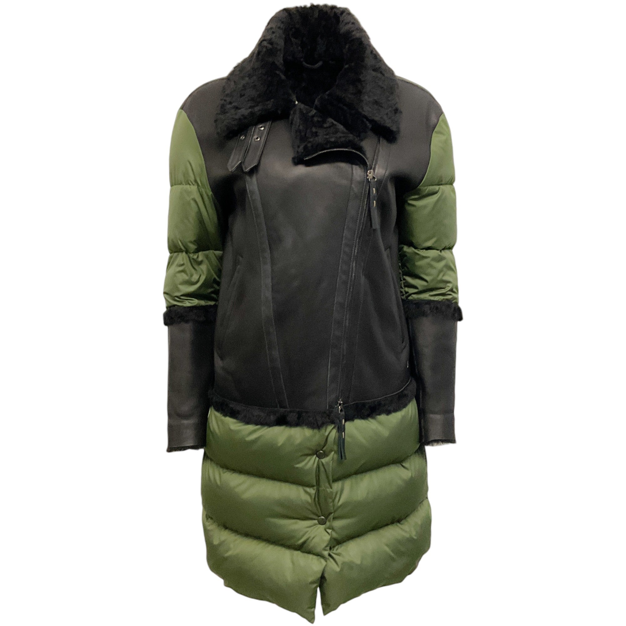 Henry Beguelin Black / Green Pacaja Shearling Jacket