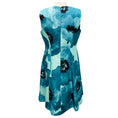 Load image into Gallery viewer, Lela Rose Turquoise Floral Printed Sleeveless V-Neck Silk Cocktail Dress