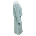 Load image into Gallery viewer, St. John Light Blue / Silver Metallic Knit Jacket and Dress Suit Set