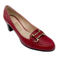 Load image into Gallery viewer, Salvatore Ferragamo Red / Gold Buckle Leather Loafer Pumps