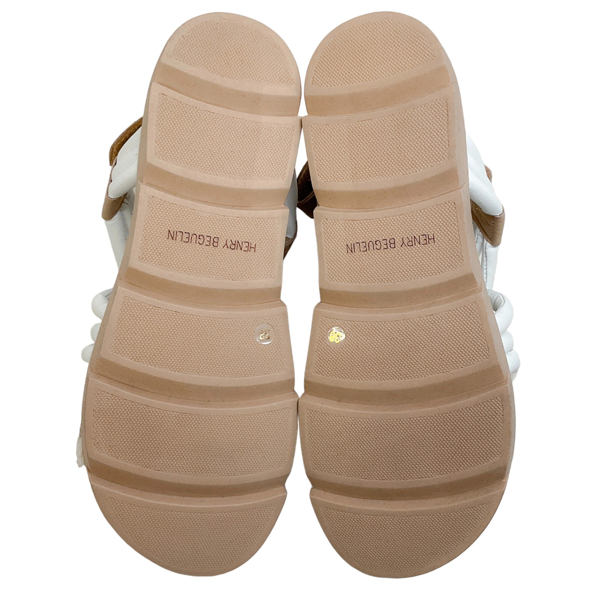 Henry Beguelin White / Beige Sabbia Intreccio Sandals