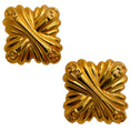 Load image into Gallery viewer, Fendi Vintage Gold Plated Maltese Cross Earrings