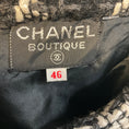 Load image into Gallery viewer, Chanel Boutique Vintage Black / White / Charcoal Grey Tweed Jacket and Skirt Set