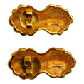 Load image into Gallery viewer, Fendi Vintage Gold Plated Laurel Leaf Earrings