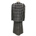 Load image into Gallery viewer, Chanel Boutique Vintage Black / White / Charcoal Grey Tweed Jacket and Skirt Set
