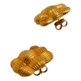 Load image into Gallery viewer, Fendi Vintage Gold Plated Basketweave Earrings
