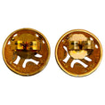 Load image into Gallery viewer, Fendi Vintage Gold Plated Round Filigree Earrings