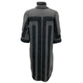 Load image into Gallery viewer, Akris Charcoal Grey Geometric Knit Long Sweater