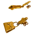 Load image into Gallery viewer, Fendi Vintage Gold Plated High Heel / Handbag Earrings