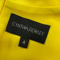 Load image into Gallery viewer, Cynthia Rowley Yellow Satin Gemstone Embellished Mini Dress