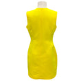 Load image into Gallery viewer, Cynthia Rowley Yellow Satin Gemstone Embellished Mini Dress