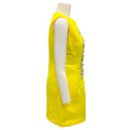 Load image into Gallery viewer, Cynthia Rowley Yellow Satin Gemstone Embellished Mini Dress