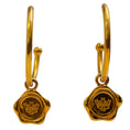 Load image into Gallery viewer, Fendi Vintage Gold Plated Hoop Charm Earrings