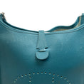 Load image into Gallery viewer, Hermes Blue Jean Clemence Evelyne Bag
