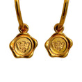 Load image into Gallery viewer, Fendi Vintage Gold Plated Hoop Charm Earrings