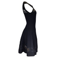 Load image into Gallery viewer, Alaia Black Lace Trimmed Sleeveless Flared Knit Dress
