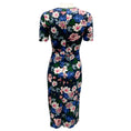 Load image into Gallery viewer, Erdem Navy / Pink Essie Floral Short Sleeved Jersey Midi Dress