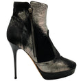 Load image into Gallery viewer, Jimmy Choo Black Metallic Distressed Platform Ankle Boots