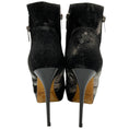Load image into Gallery viewer, Jimmy Choo Black Metallic Distressed Platform Ankle Boots