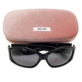 Load image into Gallery viewer, Miu Miu Black Sunglasses with Camellia Details
