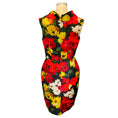 Load image into Gallery viewer, Oscar de la Renta Red Multi Floral Printed Midi Dress